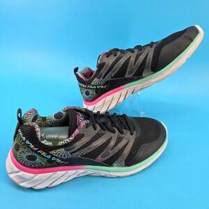 Fila Memory Foam Running Shoes Black Floral Multi Color 5RM0150 Size 11